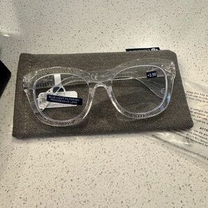Peepers blue light progressive lens glasses in clear frame